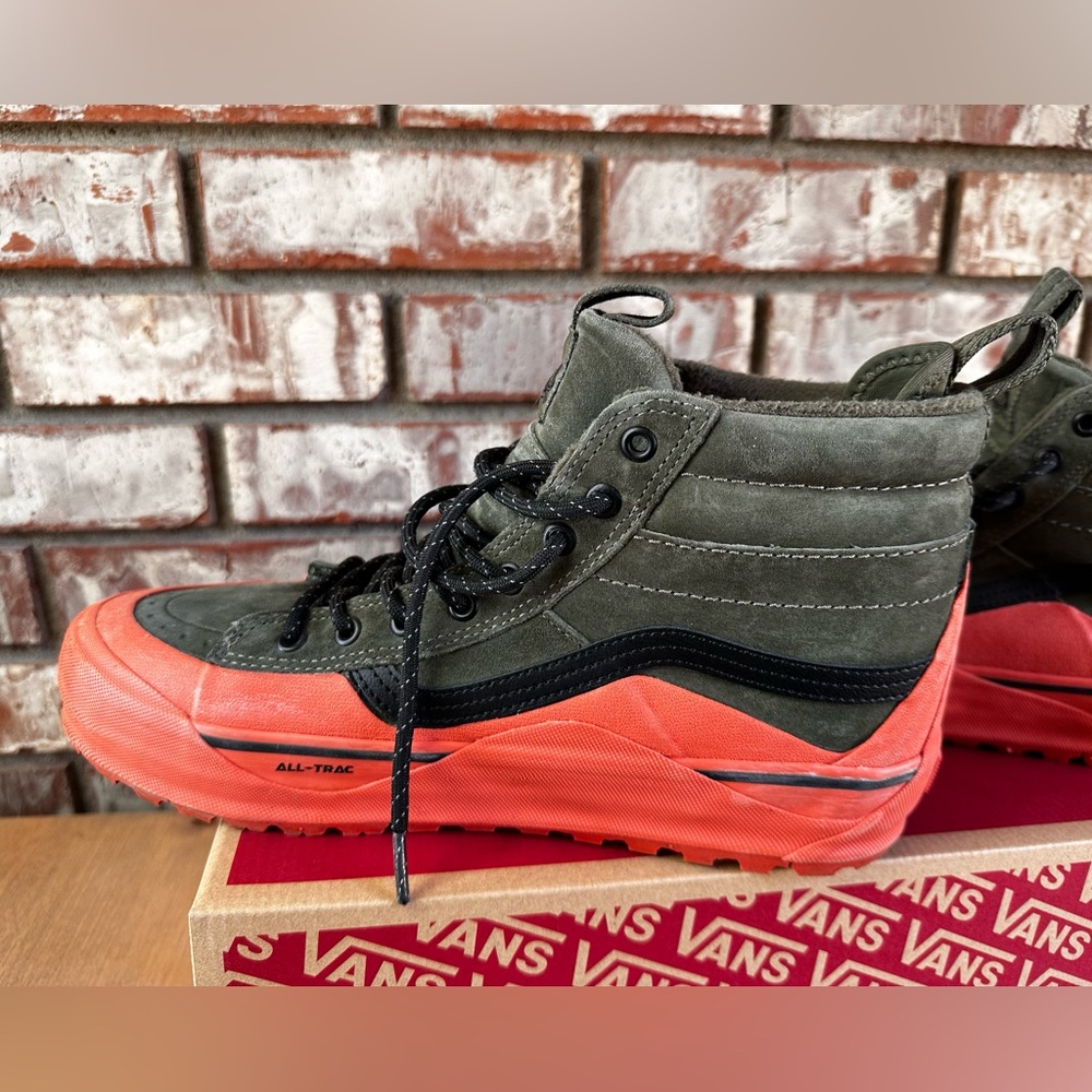 Vans Sk8 Hi Dip MTE-2 - Olive and Orange Mens Size 10.5 - Picture 6 of 9